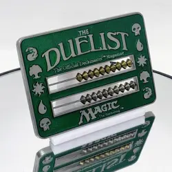 Magic: The Gathering 1995 The Duelist Enamel Life Counter - Green - Used - Image 1
