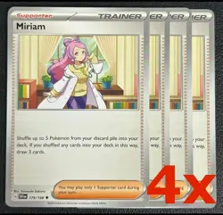 4x Miriam 179/198 x4 Scarlet & Violet Pokemon TCG Playset - Image 1