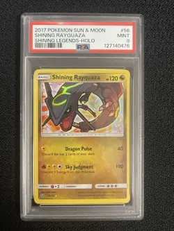 2017 Pokemon Shining Legends Shining Rayquaza Holo #56/73 PSA MINT 9 - Image 1