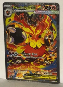 Mega Emboar ex 273/217 SIR Pokemon Ascended Heroes PACK FRESH NM/MINT Fast Ship - Image 2