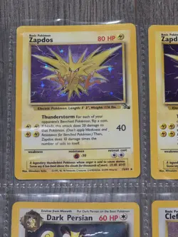 Pokemon Lot of 4 Base Hologram Set Cards 1999-2000 Wizards VINTAGE Zapdos Rare - Image 2