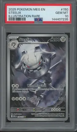 2025 Pokemon MEG EN Illustration Rare #150 Steelix Gem Mint PSA 10 - Image 1