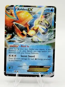 Keldeo EX 45/113 Holo Rare EX Legendary Treasures Pokemon NM - Image 1