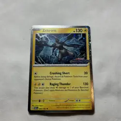 POKEMON PARADOX RIFT STAMPED ZEKROM 066/182 SV10 COSMOS HOLO - Image 1