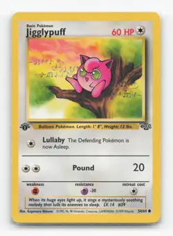 Pokemon TCG - Jigglypuff 54/64 Moderately Played Common Jungle 1st Edition - Image 1