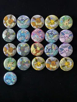 2026 Pokemon S-Chinese Badge Eevee Vaporeon Umbreon Glaceon Lot*21 ER08 - Image 1