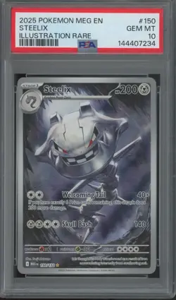 2025 Pokemon MEG EN Illustration Rare #150 Steelix Gem Mint PSA 10 - Image 1