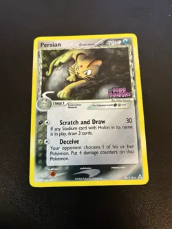 Persian #48/110 EX Delta Species Pokemon Holon Phantoms Reverse Holo HP/DMG - Image 1