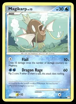 2007 Pokemon Magikarp Common Mysterious Treasures 89/123 DMG - Image 1