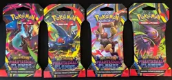 Pokemon Mega Evolution Phantasmal Flames Sleeved Booster 4-Pack Bundle Full Art - Image 1