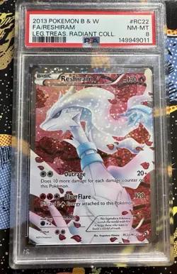 2013 POKEMON LEGENDARY TREASURES RESHIRAM #RC22 HOLO PSA 8 NEAR MINT #125149179 - Image 1