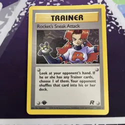 Rocket's Sneak Attack 2000 Pokemon Team Rocket 1st Edition Rare 72 Non Holo NM - Image 1