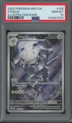 2025 Pokemon MEG EN Illustration Rare #150 Steelix Gem Mint PSA 10 - Image 1