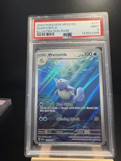 Pokemon TCG Wartortle 171/165 Scarlet & Violet 151 Illustration Rare PSA 9 B - Image 1
