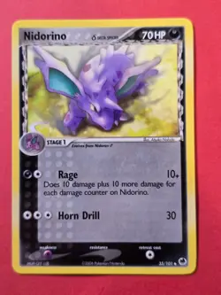 2006 Pokemon EX Dragon Frontiers #35 Nidorino DS, UC, NF/H, cd1 - Image 1