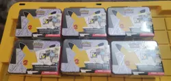 (6) Pokemon 25th Anniversary Celebrations Treasure Chest Lunchbox Tin NEW/SEALED - Image 1