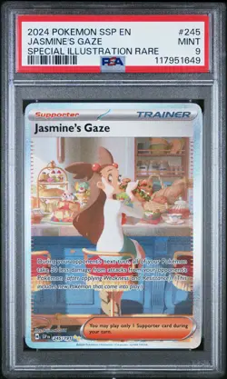 2024 POKEMON SSP EN-SURGING SPARKS #245 JASMINE'S GAZE PSA 9 - Image 1