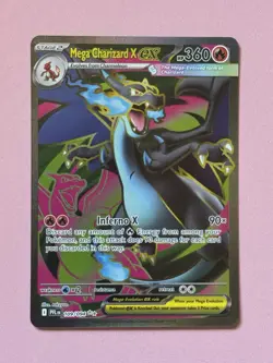 Pokemon Mega Charizard X EX 109/094 Me02 Ultra Rare 360 HP Holo English - Image 1