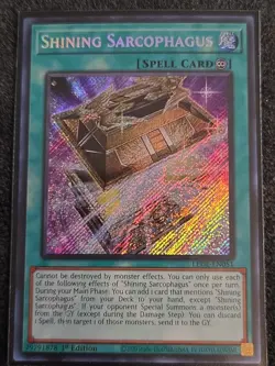 Yugioh! Shining Sarcophagus - LEDE-EN051 - Secret Rare - 1st Edition Near Mint, - Image 1