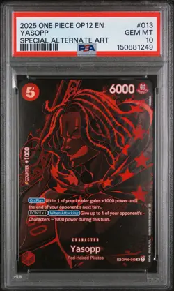 Yasopp SP PSA 10 - One Piece OP12 Legacy of the Master OP09-013 English 2025 - Image 1