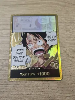 One Piece Gold DON!! OP15 Luffy Ring That Golden Bell Adventure On Kamis Island - Image 1