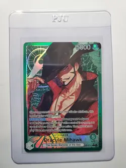 2025 One Piece DRACULE MIHAWK green alt leader OP14-020 - Image 1