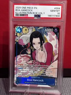 Boa Hancock 2025 ONE PIECE PROMOS ILLUSTRATION BOX VOL.1 #004 PSA 10 - Image 1