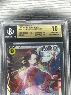**POP 3**Boa Hancock - OP14-112 (SR) The Azure Sea's Seven Foil BGS PRISTINE 10 - Image 3