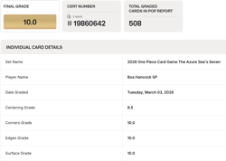 Boa Hancock - OP14-112 (SP) OP14-112 The Azure Sea's Seven Foil Graded - BGS 10 - Image 2