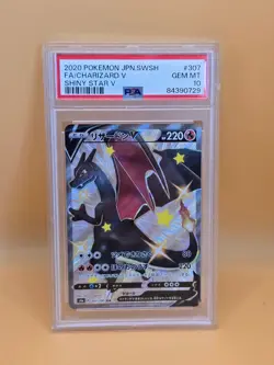 Pokemon Card PSA 10 Full Art Charizard V Japanese Shiny Star V 2020 Holo 307/190 - Image 1