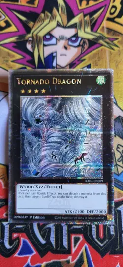 YUGIOH Tornado Dragon RA04-EN289 Quarter Century Secret Rare 1ST ED - Image 1