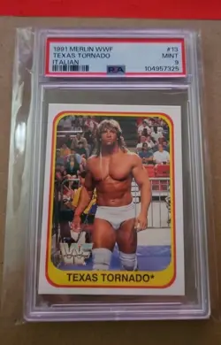1991 Merlin WWF Texas Tornado PSA 9 Italian - Image 1