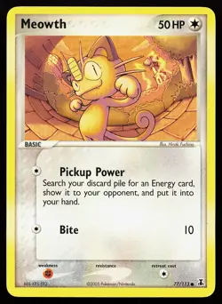 Meowth 77/113 Common Delta Species Pokemon Card - Image 1