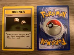 Gambler 60/62 Fossil Set Pokemon Trading Card Trainer Never Played - Image 1