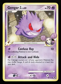 Gengar GL 40/111 Uncommon Non-Holo Rising Rivals Pokemon Card - Image 1