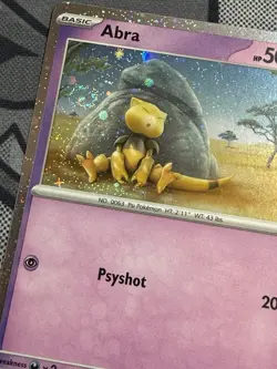 Abra 063/165 SV 151 Cosmos Holo Promo Pokemon Card NM with a WHOLE SWIRL 🌀💫 - Image 3