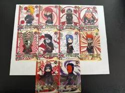 Kayou Naruto Akatsuki Lot 10 TR/TGR Cards – Itachi Pain Obito Deidara + MORE - Image 1