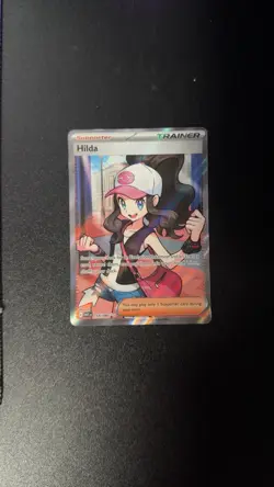 Pokemon TCG Trainer Hilda Full Art Rare Holo Card Black Bolt White Flare - Image 1