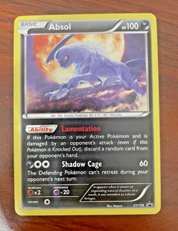 Pokemon card - Absol XY178 Black Star Promo 2016- Cosmos Holo- Blood Moon - Image 2