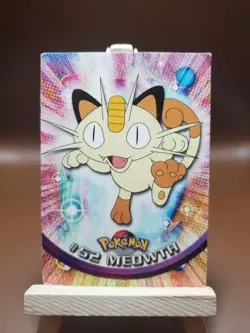 MP Pokemon Meowth Topps Chrome Card Green Logo Nonholo - Image 1