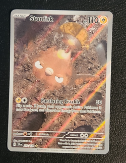 Stunfisk Illustration Rare Holo Card ( Pokemon SV08: Surging Sparks #202/191 ) - Image 1