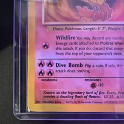 Pokemon Moltres 12/62 Fossil Holo Rare 1999 Wizards TCG Card 🔥CLEAN🔥 - Image 4