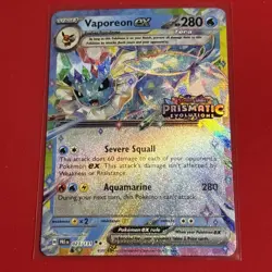 Vaporeon ex 023/131 Prismatic Evolutions Stamped Promo Pokemon Card 2025 (P-14) - Image 1