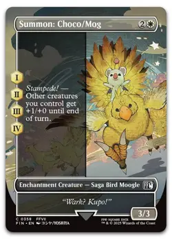 Summon: Choco/Mog (Borderless) #358 (NM) Final Fantasy FIN Magic MTG - Image 1