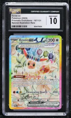 Eevee ex Special Illustration Rare Pokemon Prismatic Evolutions PRE CGC 10 - Image 1