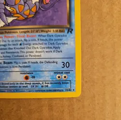 2000 Pokemon TCG Team Rocket Dark Gyarados 25/82 Non Holo Rare WOTC - NM-LP - Image 4