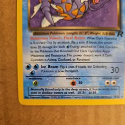 2000 Pokemon TCG Team Rocket Dark Gyarados 25/82 Non Holo Rare WOTC - NM-LP - Image 5