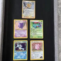 Vintage Pokemon Holo Lot – Jolteon Delta, Gengar 5/62, Venusaur CG, LP-MP - Image 1