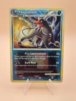 Pokemon TCG 2010 - Houndoom 5/90 - Stamped - Cross Hatch Holo League Promo - NM - Image 1