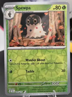 Spewpa 006/191 Sv08: Surging Sparks Reverse Holo - Pokemon - Free Shipping - NM - Image 1